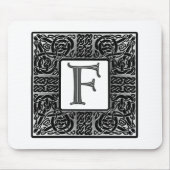 Silver Celtic "F" Monogram Muismat (Voorkant)