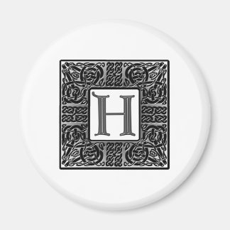Silver Celtic "H" Monogram Magneet