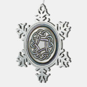 Silver Celtic Knot Snowflake kerstversiering Tin Sneeuwvlok Ornament (Rechts)