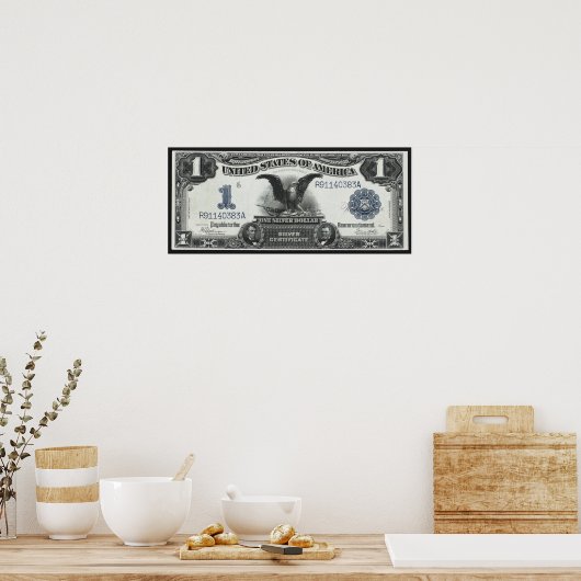 SILVER-CERTIFICAAT VOOR 1899-REEKS POSTER (Keuken)