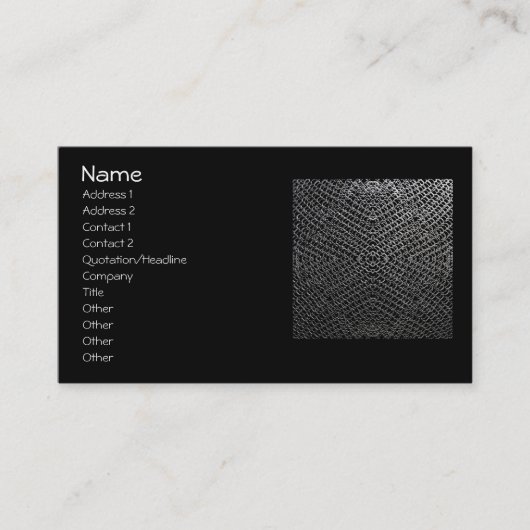 Silver Chainmail tile 196 Visitekaartje (Voorkant)