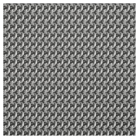 Silver Chainmaille Print Gothic Pattern Fabric Stof (Swatch)