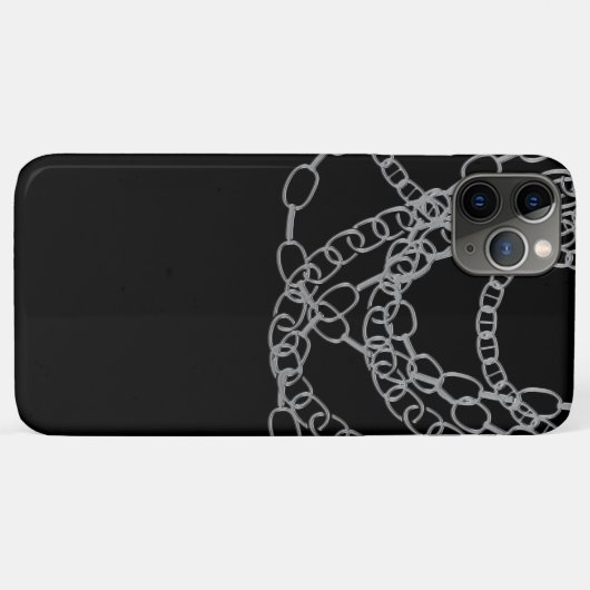 Silver Chains Black Hip Hop Chain Case-Mate iPhone Case (Achterkant (horizontaal))