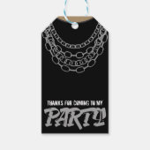 Silver Chains Black Hip Hop Dance Birthday Party Cadeaulabel (Voorkant)