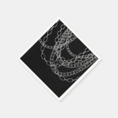 Silver Chains Black Hip Hop Dance Birthday Party Servet (Hoek)