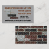 Silver Chalice Bricklayers Visitekaartje (Voorkant / Achterkant)