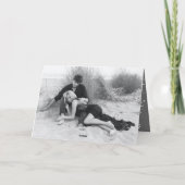 Silver Champagne Cheers bubely Stylish New Year Feestdagen Kaart (Achterkant)