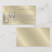 Silver Champagne Cheers Chic Wedding Jubileum Plaatskaartje (Voorkant / Achterkant)