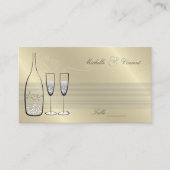 Silver Champagne Cheers Chic Wedding Jubileum Plaatskaartje (Voorkant)