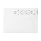 Silver Champagne Cheers Stylish New Year Adres (Achterkant)