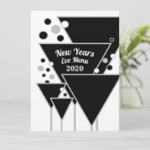 Silver Champagne, Menu Eve Party (Nieuwjaar) (Staand voorkant)