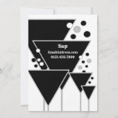 Silver Champagne, nieuwjaarsfeest Kaart (Achterkant)