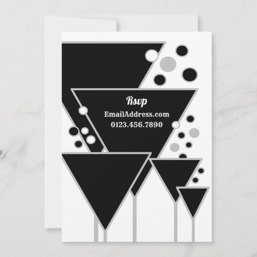 Silver Champagne, nieuwjaarsfeest Kaart (Achterkant)