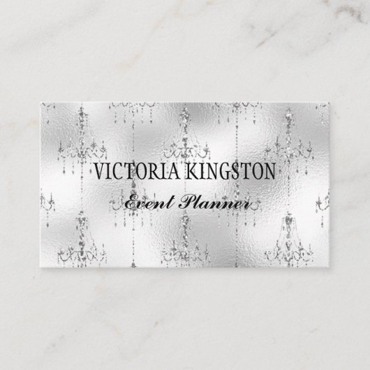 Silver Chandeliers Event Planner Visitekaartje (Voorkant)
