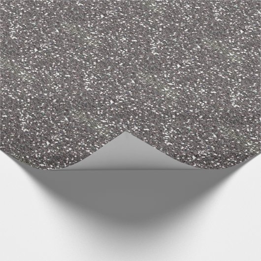 Silver Charcoal Texture Decor Cadeaupapier (Hoek)