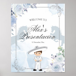 Silver Charro 3 anos Presentation Welkomstteken Poster
