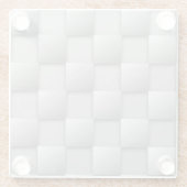 Silver Checkers Glass Onderzetter (Achterkant)