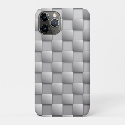 Silver Checkers Hoesje-Mate iPhone Case (Achterkant)