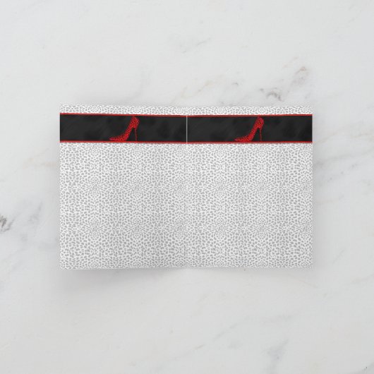 Silver Cheetah Print persoonlijke luxe Kaart (Binnen)