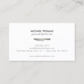 Silver Chef Knife Logo 2 voor Catering, Restaurant Visitekaartje (Achterkant)