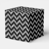 Silver Chevron Glitter Afstuderen Favor Boxes Bedankdoosjes (Achterkant)