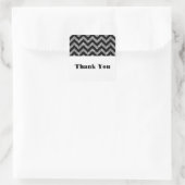 Silver Chevron Glitter Dank u Stickers (Tas)