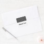 Silver Chevron Glitter Dank u Stickers (Envelop)