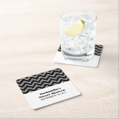 Silver Chevron Glitter Sweet 16 Onderzetters (Insitu)