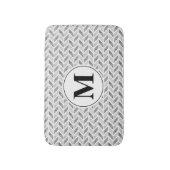 Silver Chevron Pattern met aangepast monogram Badmat (Voorkant Verticaal)