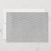 Silver Chevron Wedding Invitations Kaart (Achterkant)