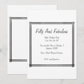 Silver Chic Lijst 50 en verbluffend Birthday Kaart (Voorkant / Achterkant)