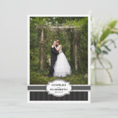 Silver Chic Wedding Hartelijk dank Bedankkaart (Staand voorkant)