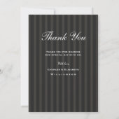 Silver Chic Wedding Hartelijk dank Bedankkaart (Achterkant)