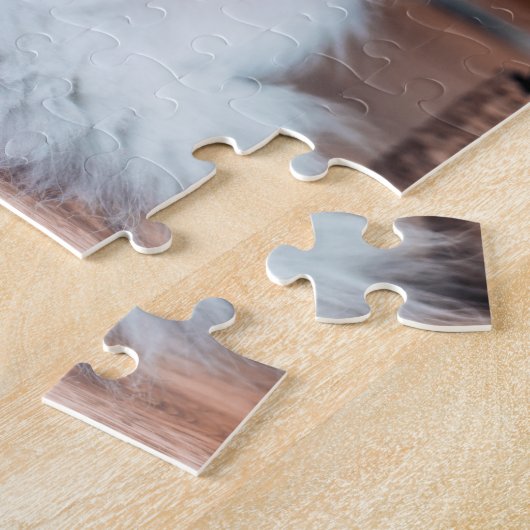 Silver Chinchilla Persian Furry Cat Brown mandje Legpuzzel (Zijkant)