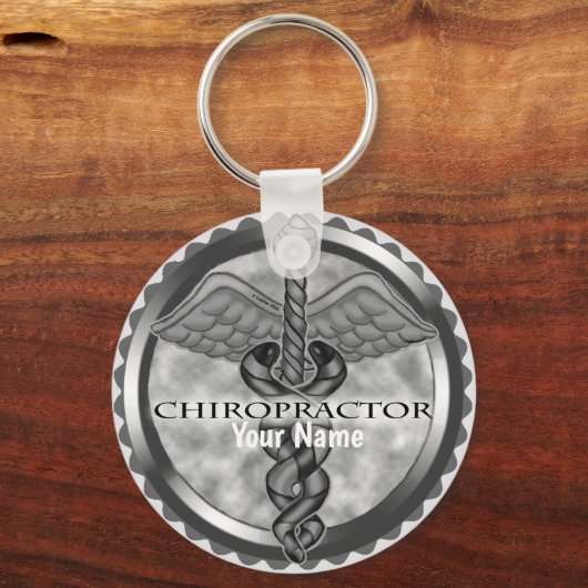 Silver Chiropractor Sleutelhanger (Voorkant)