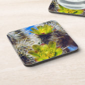 Silver Cholla Cactus Wildblos Drankjes Onderzetter (Linkerzijde)