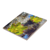 Silver Cholla Cactus Wildblos Tegeltje (Zijkant)