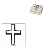 Silver Christelijk Cross Rubberstempel (Gestempeld)