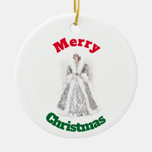 Silver Christmas Angel Ornament (Voorkant)