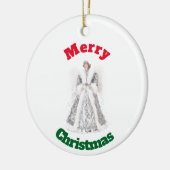 Silver Christmas Angel Ornament (Links)