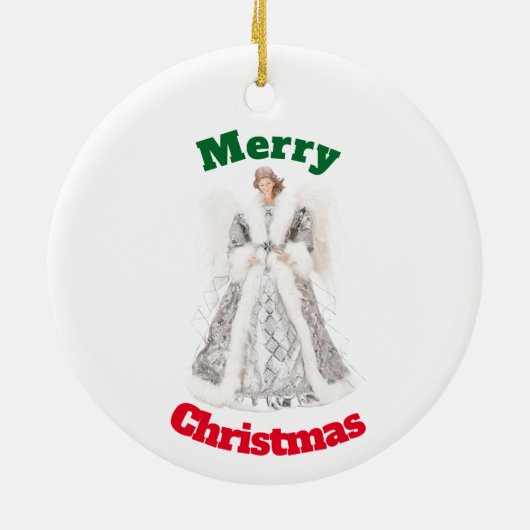 Silver Christmas Angel Ornament (Achterkant)