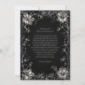 Silver Christmas Flower Wenskaart Kaart (Achterkant)