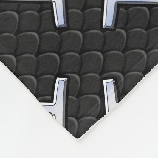 Silver Chrome als Gemini Zodiac Sign Fleece Deken (Hoek)