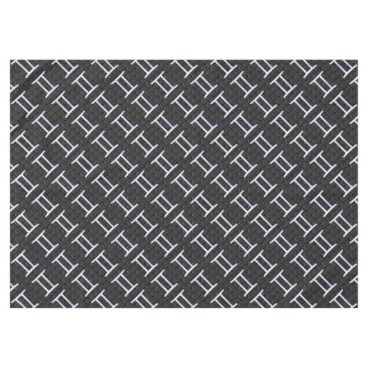 Silver Chrome als Gemini Zodiac Sign Tafelkleed (Voorkant (Horizontaal))
