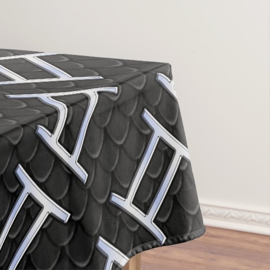 Silver Chrome als Gemini Zodiac Sign Tafelkleed (Voorbeeld)