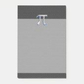 Silver Chrome als PI-symbool op koolstofvezel afdr Post-it® Notes (Voorkant)