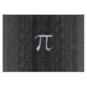 Silver Chrome als PI-symbool op koolstofvezel afdr Snijplank (Voorkant)