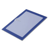 Silver Chrome Caduceus Medical Symbool op Navy Blu Notitieblok (Schuin)