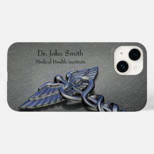 Silver Chrome Caduceus Symbool Professional Case-Mate iPhone 14 Hoesje