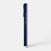 Silver Chrome Geometric Bear Blue Python iPhone 16 Hoesje (Linkerkant)